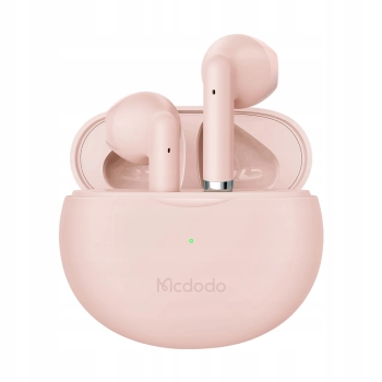 MCDODO SŁUCHAWKI BEZPRZEWODOWE DOUSZNE BLUETOOTH 5 Z MIKROFONEM ETUI RÓŻOWE