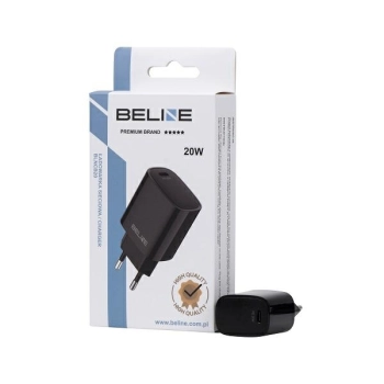 Beline Ład. siec. 1x USB-C 20W czarna/black (only head) PD 3.0  BLNCB20