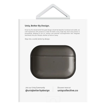 UNIQ etui Glase AirPods Pro 2 gen(2022/2023) dymny/glossy smoke