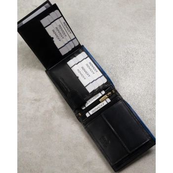 Klasyczny skórzany portfel z systemem RFID Protect — Rovicky