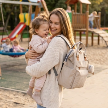 Plecak do wózka dla mamy wielofunkcyjny torba Peterson mommy bag pojemny
