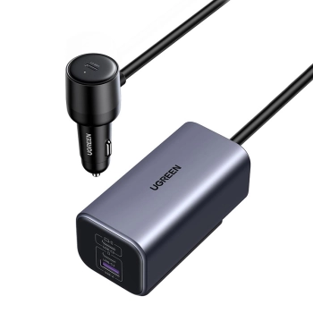 Ładowarka samochodowa Ugreen EC706, USB + 2x USB-C, 150W
