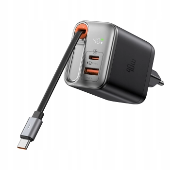 MCDODO SZYBKA ŁADOWARKA SIECIOWA ZASILACZ 3X USB-C PD USB GAN 40W KABEL 1M