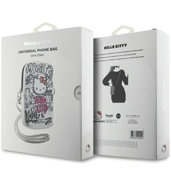 Hello Kitty Torebka HKPBPDGPHEbiały/white Graffiti Kitty Head
