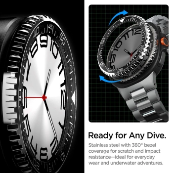 SPIGEN BEZEL TUNE PRO DIVER SAMSUNG GALAXY WATCH 8 CLASSIC (46 MM) BLACK
