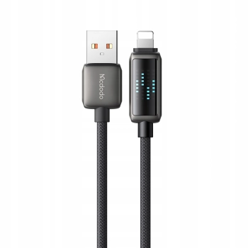 MCDODO ŁADOWARKA KABEL USB LIGHTNING SZYBKIEGO ŁADOWANIA DO IPHONE 1M LED