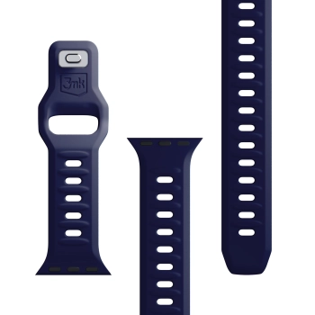 42/44/45/46/49 mm Ocean Blue (big) - 3mk Silicone Watch Strap for Apple