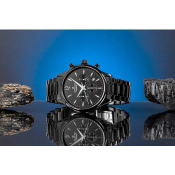 Zegarek Męski Giewont Chronograph Sapphire Czarny GW6310-B1