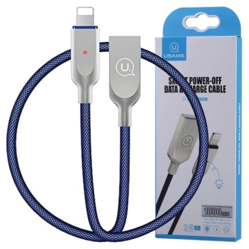 USAMS Kabel power-off U-Sun Lightningniebieski/blue 1,9m IPYSUSB202 (US-SJ170)