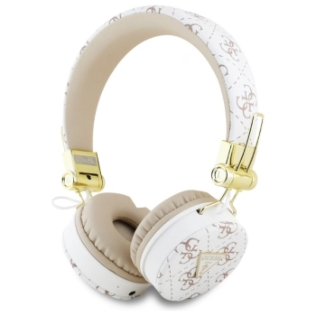 Guess słuchawki nauszne Bluetooth ENC    GUBH70E4PTMH biały/white 4G Triangle Round Shape