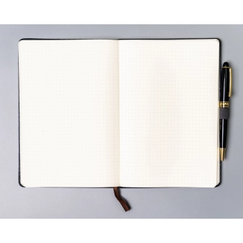 Notes notatnik planer organizer A5 Peterson w kropki zeszyt z gumką