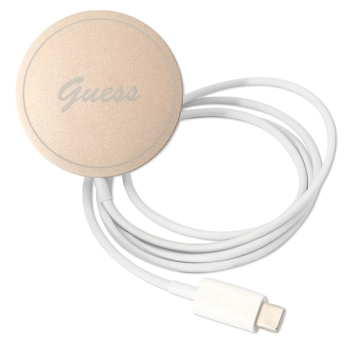 Zestaw Guess GUBPP14MHMEACSK Case+ Charger iPhone 14 Plus / 15 Plus 6.7 czarny/black hard case Marble MagSafe