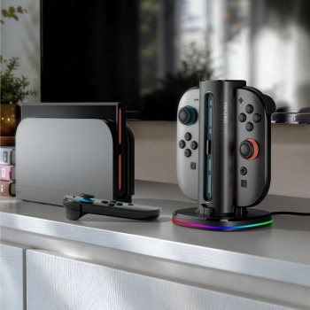 Stacja ładująca AMAZINGTHING Thunder Pro PlayDock Charger do kontrolerów Nintendo Switch 2 - czarna