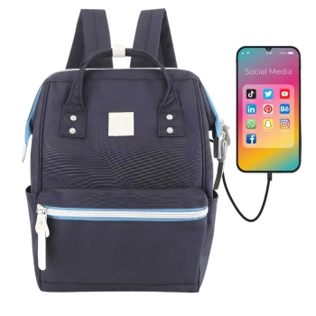 Himawari plecak damski miejski na laptopa USB modny praktyczny na uczelnię
