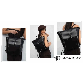 Plecak damski miejski elegancki ze skóry ekologicznej pojemny z kieszeniami