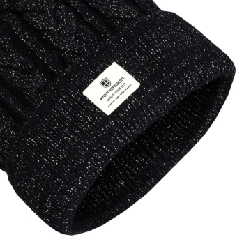 Czapka PTN elegancka black stylowa do codziennego noszenia