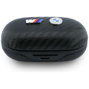Słuchawki Bluetooth TWS BMW Carbon Metal Logo ENC czarny