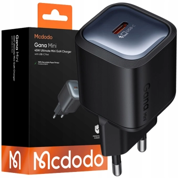 MCDODO SZYBKA ŁADOWARKA SIECIOWA ZASILACZ KOSTKA DO ŁADOWARKI USB-C 45W GAN