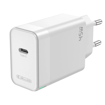 JELLICO ładowarka sieciowa C105 GaN PD 45W 1xUSB-C + kabel USB-C - USB-C Biały