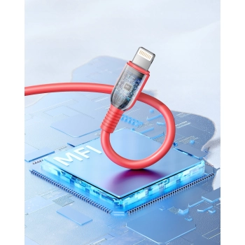 INNOSTYLE JAZZY KABEL USB-C LIGHTNING MFI SZYBKIEGO ŁADOWANIA DO IPHONE KEVLAR 1M CZERWONY
