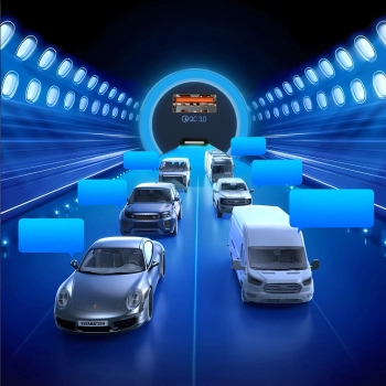 Ładowarka samochodowa Dudao R4Ultra 120W Power Delivery Quick Charge LED USB-A USB-C - szary