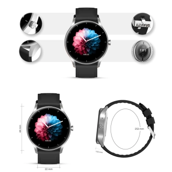 Smartwatch Gravity do codziennego noszenia i monitorowania