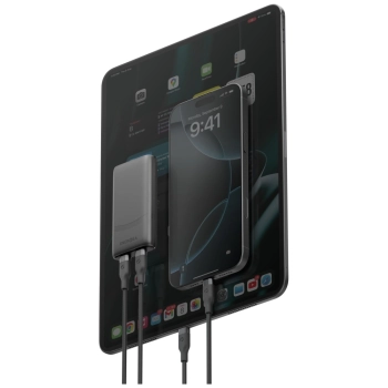 Ładowarka sieciowa Energea TravelWorld   Edge 65W 2xUSB-C PD/PPS/QC3.0 (US/UK/EU) grafitowy