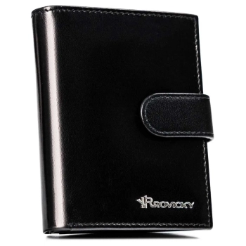 Portfel męski skórzany duży RFID z zapięciem antykradzieżowy ROVICKY