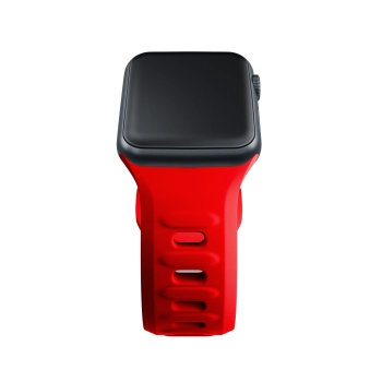 42/44/45/46/49 mm Red (big) - 3mk Silicone Watch Strap for Apple
