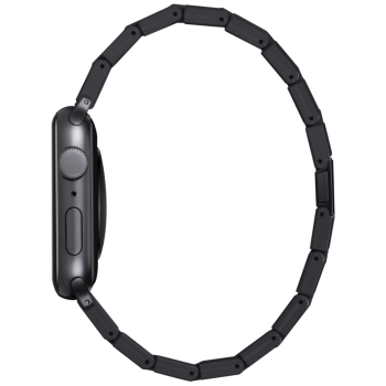 Pasek PITAKA Carbon Fiber Retro do Apple Watch 1/2/3/4/5/6/7/8/9/10/11/SE/SE 3/Ultra/Ultra 2/Ultra 3 czarno szary