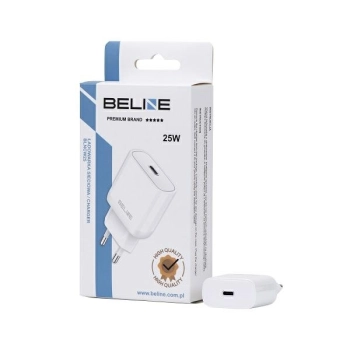 Beline Ład. siec. 1x USB-C 25W biała/white (only head) PD 3.0  BLNCW25 GaN