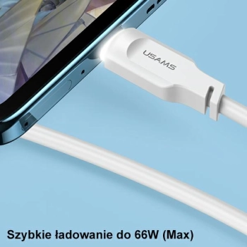 USAMS Kabel USB-C 6A 1,2mPort Display Fast Charging Lithe Series purpurowy/purple SJ568USB03 (US-SJ568)