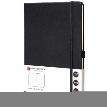 Notes organizer notatnik planer z gumką A5 Peterson w linie elegancki