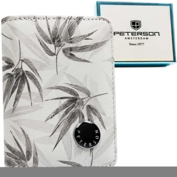 Portfel skórzany Peterson damski mały portfelik z RFID modny na prezent