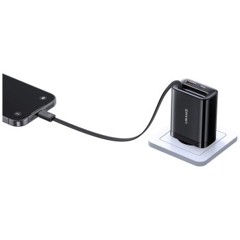 Ładowarka sieciowa USAMS Xiang Series    CC296 30W 1xUSB-C 1xUSB-A + kabel USB-C biały