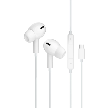 JELLICO słuchawki przewodowe EP3A USB-C z mikrofonem 1.2M Biały