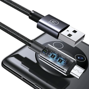 USAMS Kabel USB na Micro-USB 2A 1,2mFast Charging stalowy/tarnish SJ668USB01 (US-SJ668)