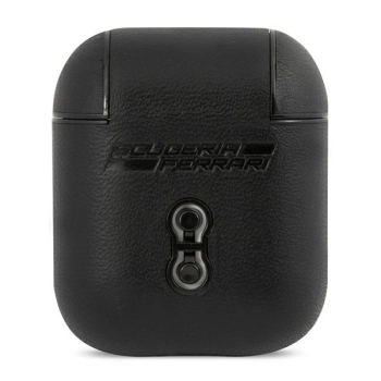 Ferrari FESA2LEBK AirPods 1/2 coverczarny/black On Track Leather