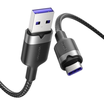 Kabel USB 2.0 A do USB-C 6A Vention CTOBF 1M (czarny)