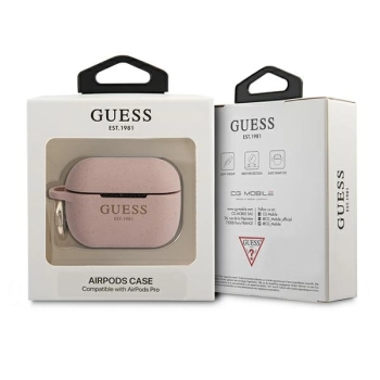 Guess GUAPSGGEP AirPods Pro coverróżowy/pink Silicone Glitter