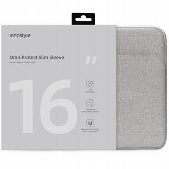 INNOSTYLE TORBA NA LAPTOPA 15 6 16 WODOODPORNA ETUI OMNIPROTECT SLIM SZARA