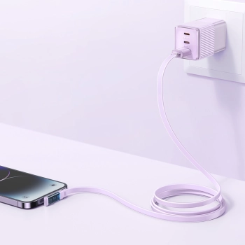 MCDODO KABEL KĄTOWY USB LIGHTNING PŁASKI 36W DO IPHONE 13 14 NIEBIESKI 1M