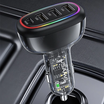USAMS Ład. sam. 1xUSB-C 3xUSB-A C34 48W3A+C PD Fast Charge czarny/black CC170CC01 (US-CC170)