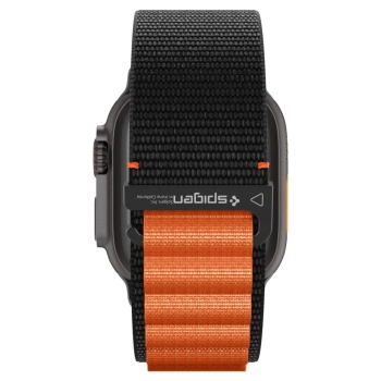 Pasek Pasek Spigen WBF1 na Apple Watch 44 / 45 / 46 / 49 mm - czarno-pomarańczowy