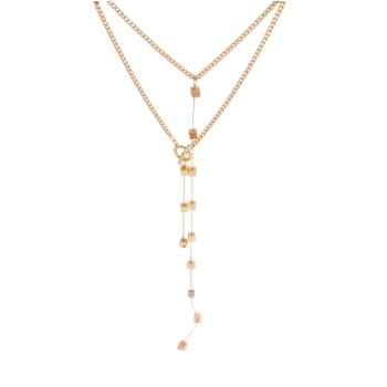 Naszyjnik z sześcianami, elegancki design, biżuteria
