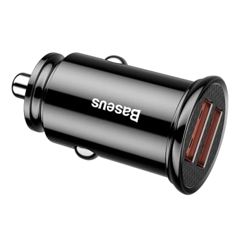 Ładowarka samochodowa Baseus Circular 2xUSB QC3.0 5A 30W (czarna)