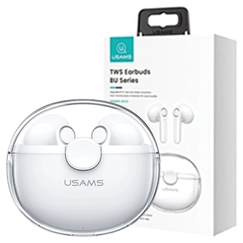 USAMS Słuchawki Bluetooth 5.1 TWS BUseries bezprzewodowe biały/white BHUBU01
