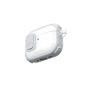 Etui AMAZINGTHING Titan Pro Mag Case Clear do AirPods Pro 3 - białe