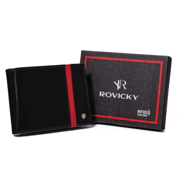 Skórzany portfel męski z ochroną RFID Protect — Rovicky