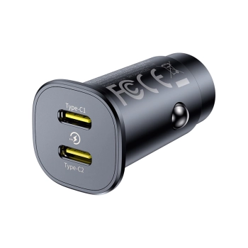 Ładowarka samochodowa Baseus GoTrip 2 x USB-C 30W - czarna